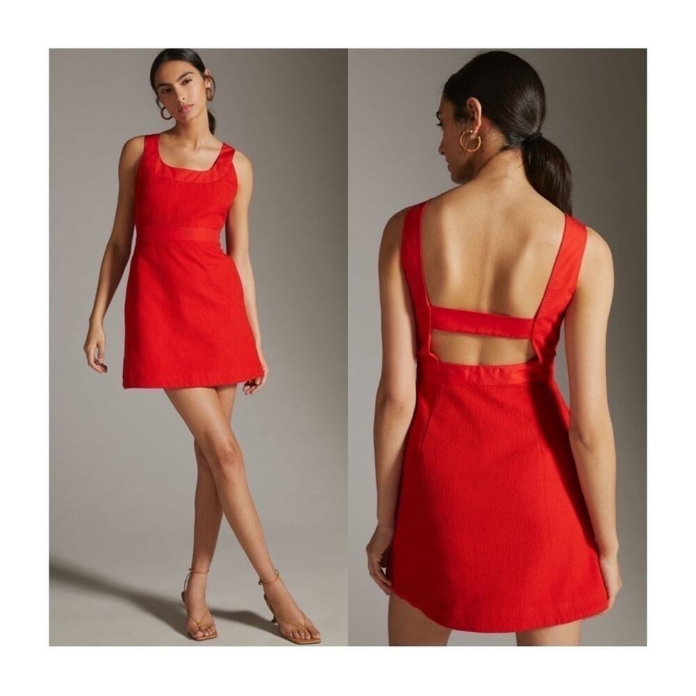 Anthropologie Maeve Sleeveless Scoop-Neck Mini Dress